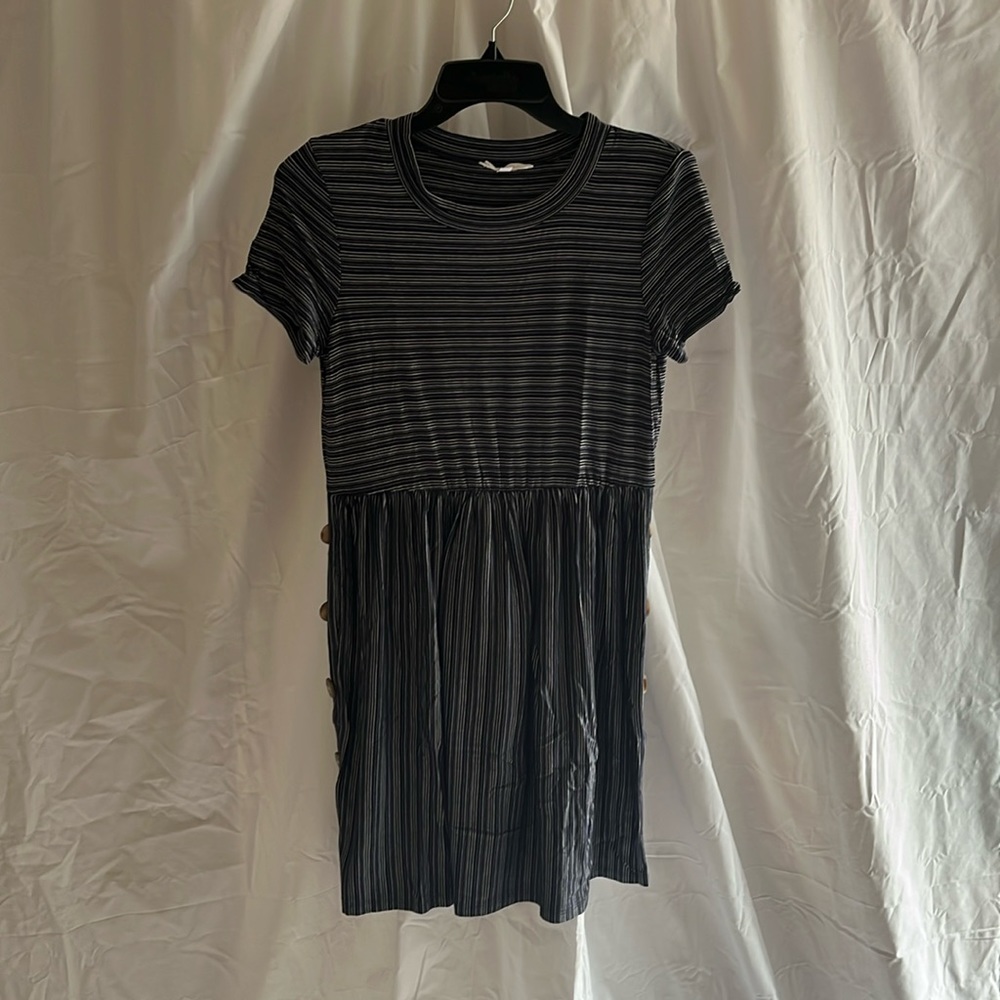 Navy striped dress